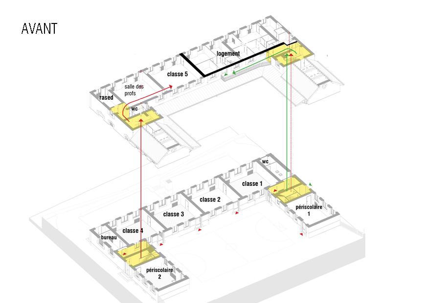 plan école domessin avant