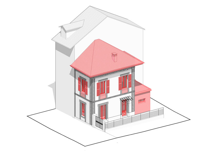 surélévation maison ville